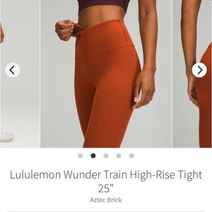 lululemon athletica Aztec Brick Wunder Train Leggings